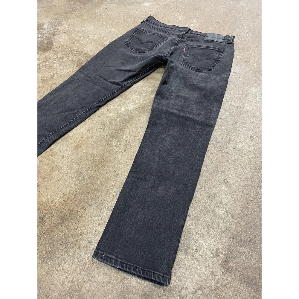 Levis 511‎ Jeans Mens 34x30 Black Denim Slim Fit Tapered Leg Zip Fly Waterless